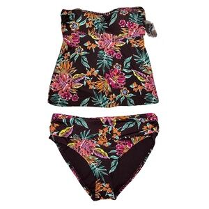 Into the Bleu by Amrex Floral Convertible Tankini Sz. 8